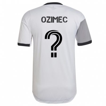 Kandiny Hombre Camiseta Lucas Ozimec #0 Blanco 2ª Equipación 2023/24 La Camisa Chile