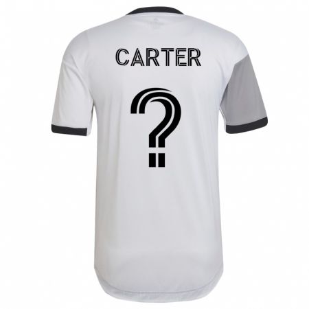 Kandiny Hombre Camiseta Ajahni Carter #0 Blanco 2ª Equipación 2023/24 La Camisa Chile