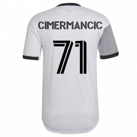 Kandiny Hombre Camiseta Markus Cimermancic #71 Blanco 2ª Equipación 2023/24 La Camisa Chile