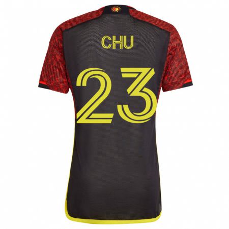 Kandiny Hombre Camiseta Léo Chú #23 Naranja 2ª Equipación 2023/24 La Camisa Chile