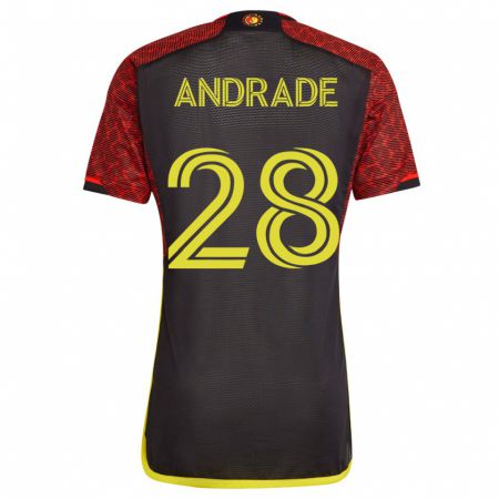Kandiny Hombre Camiseta Yeimar Gómez Andrade #28 Naranja 2ª Equipación 2023/24 La Camisa Chile