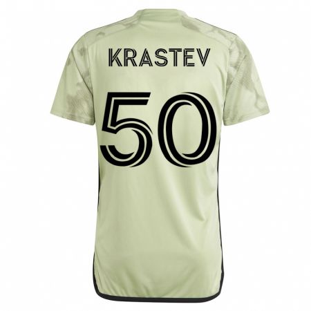 Kandiny Hombre Camiseta Filip Krastev #50 Verde 2ª Equipación 2023/24 La Camisa Chile