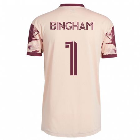 Kandiny Hombre Camiseta David Bingham #1 Blanquecino 2ª Equipación 2023/24 La Camisa Chile