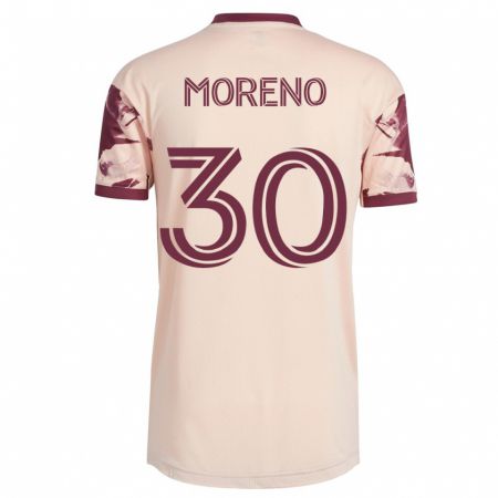 Kandiny Hombre Camiseta Santiago Moreno #30 Blanquecino 2ª Equipación 2023/24 La Camisa Chile