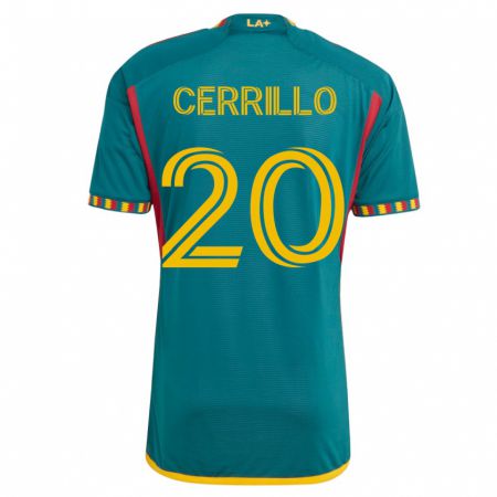 Kandiny Hombre Camiseta Edwin Cerrillo #20 Verde 2ª Equipación 2023/24 La Camisa Chile