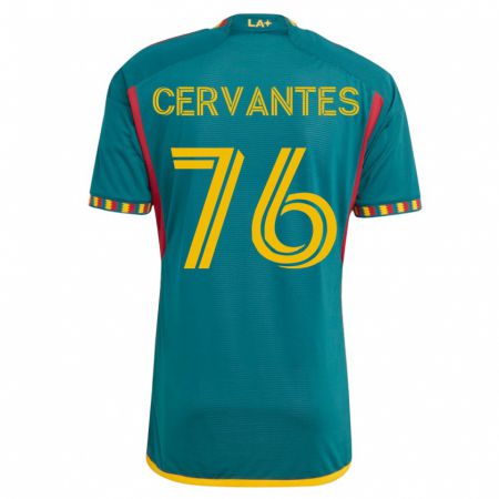 Kandiny Hombre Camiseta Aaron Cervantes #76 Verde 2ª Equipación 2023/24 La Camisa Chile