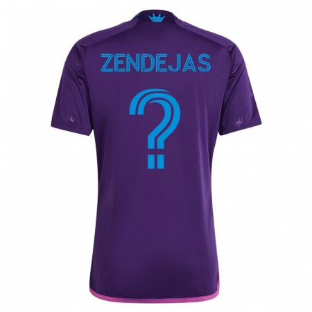Kandiny Hombre Camiseta Adrián Zendejas #0 Violeta 2ª Equipación 2023/24 La Camisa Chile