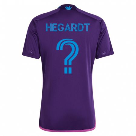 Kandiny Hombre Camiseta Chris Hegardt #0 Violeta 2ª Equipación 2023/24 La Camisa Chile