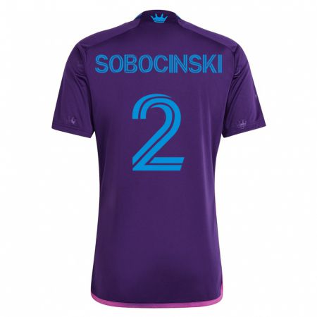 Kandiny Hombre Camiseta Jan Sobocinski #2 Violeta 2ª Equipación 2023/24 La Camisa Chile