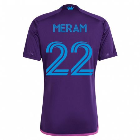 Kandiny Hombre Camiseta Justin Meram #22 Violeta 2ª Equipación 2023/24 La Camisa Chile