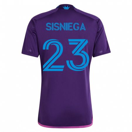 Kandiny Hombre Camiseta Pablo Sisniega #23 Violeta 2ª Equipación 2023/24 La Camisa Chile