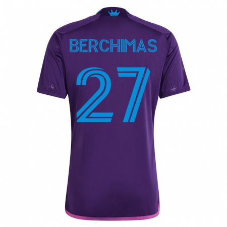 Kandiny Hombre Camiseta Nimfasha Berchimas #27 Violeta 2ª Equipación 2023/24 La Camisa Chile