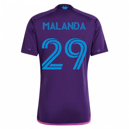 Kandiny Hombre Camiseta Adilson Malanda #29 Violeta 2ª Equipación 2023/24 La Camisa Chile