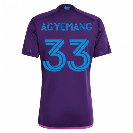 Kandiny Hombre Camiseta Patrick Agyemang #33 Violeta 2ª Equipación 2023/24 La Camisa Chile