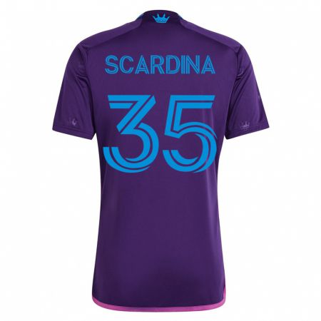 Kandiny Hombre Camiseta Nick Scardina #35 Violeta 2ª Equipación 2023/24 La Camisa Chile