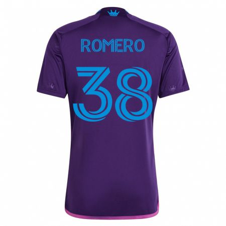 Kandiny Hombre Camiseta Brian Romero #38 Violeta 2ª Equipación 2023/24 La Camisa Chile