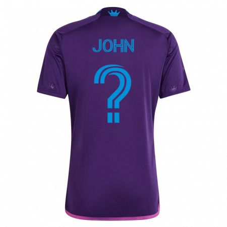 Kandiny Hombre Camiseta Aron John #0 Violeta 2ª Equipación 2023/24 La Camisa Chile