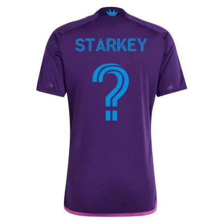 Kandiny Hombre Camiseta Caleb Starkey #0 Violeta 2ª Equipación 2023/24 La Camisa Chile