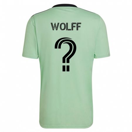 Kandiny Hombre Camiseta Gavin Wolff #0 Verde Claro 2ª Equipación 2023/24 La Camisa Chile