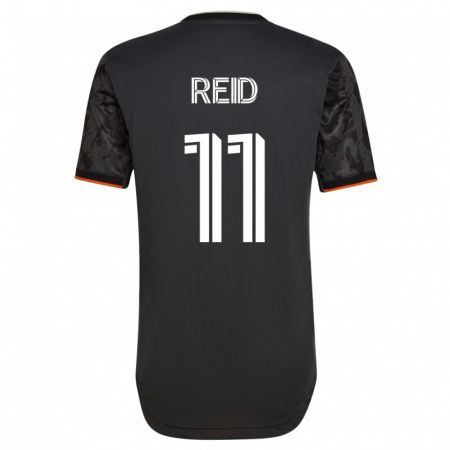 Kandiny Hombre Camiseta Isaiah Reid #11 Negro 2ª Equipación 2023/24 La Camisa Chile