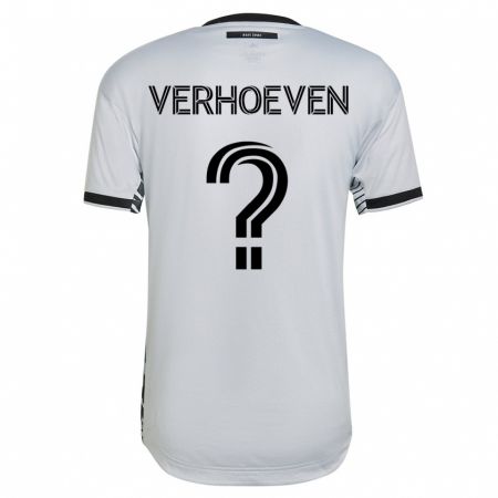 Kandiny Hombre Camiseta Oscar Verhoeven #0 Blanco 2ª Equipación 2023/24 La Camisa Chile