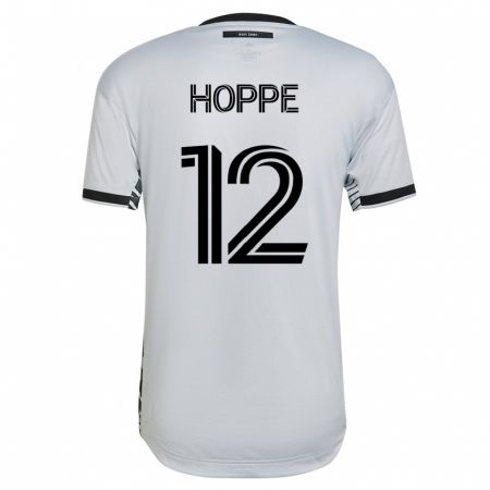 Kandiny Hombre Camiseta Matthew Hoppe #12 Blanco 2ª Equipación 2023/24 La Camisa Chile
