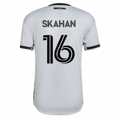 Kandiny Hombre Camiseta Jack Skahan #16 Blanco 2ª Equipación 2023/24 La Camisa Chile