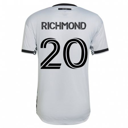 Kandiny Hombre Camiseta Will Richmond #20 Blanco 2ª Equipación 2023/24 La Camisa Chile