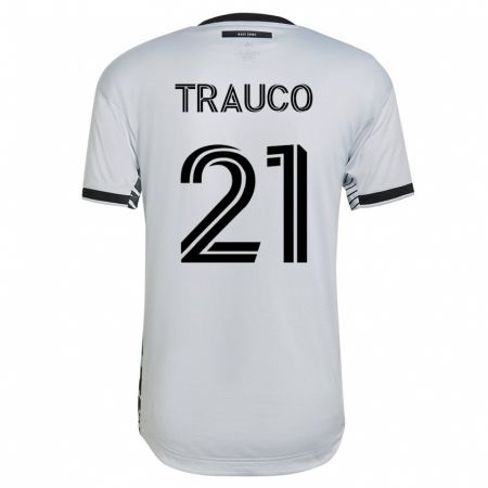 Kandiny Hombre Camiseta Miguel Trauco #21 Blanco 2ª Equipación 2023/24 La Camisa Chile