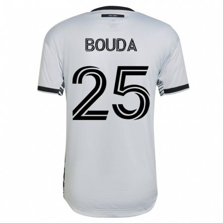 Kandiny Hombre Camiseta Ousseni Bouda #25 Blanco 2ª Equipación 2023/24 La Camisa Chile