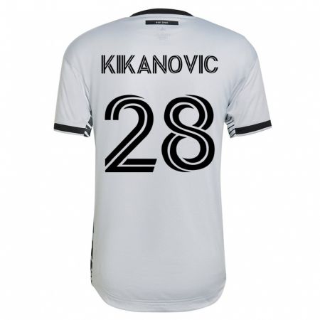 Kandiny Hombre Camiseta Benjamin Kikanovic #28 Blanco 2ª Equipación 2023/24 La Camisa Chile