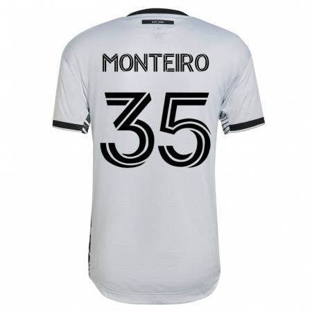 Kandiny Hombre Camiseta Jamiro Monteiro #35 Blanco 2ª Equipación 2023/24 La Camisa Chile