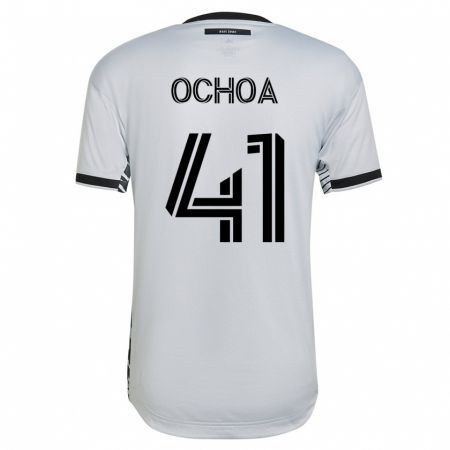 Kandiny Hombre Camiseta Emmanuel Ochoa #41 Blanco 2ª Equipación 2023/24 La Camisa Chile