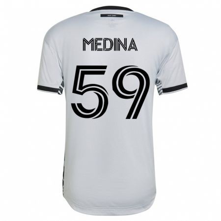 Kandiny Hombre Camiseta Cruz Medina #59 Blanco 2ª Equipación 2023/24 La Camisa Chile