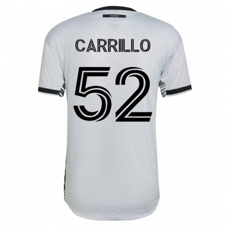 Kandiny Hombre Camiseta Israel Carrillo #52 Blanco 2ª Equipación 2023/24 La Camisa Chile