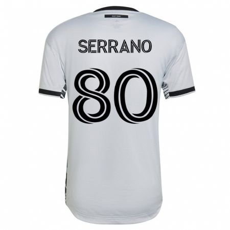 Kandiny Hombre Camiseta David Serrano #80 Blanco 2ª Equipación 2023/24 La Camisa Chile