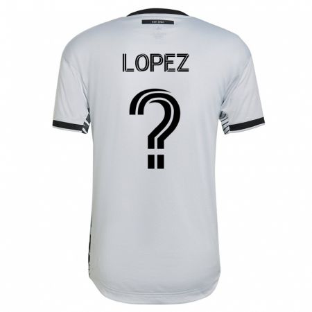 Kandiny Hombre Camiseta Mateo Lopez #0 Blanco 2ª Equipación 2023/24 La Camisa Chile