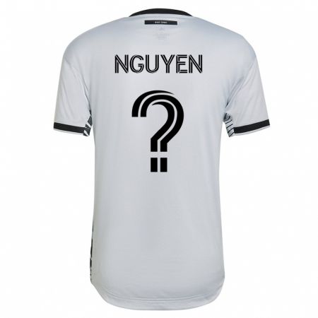 Kandiny Hombre Camiseta Christopher Nguyen #0 Blanco 2ª Equipación 2023/24 La Camisa Chile