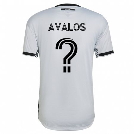 Kandiny Hombre Camiseta Marcelo Avalos #0 Blanco 2ª Equipación 2023/24 La Camisa Chile