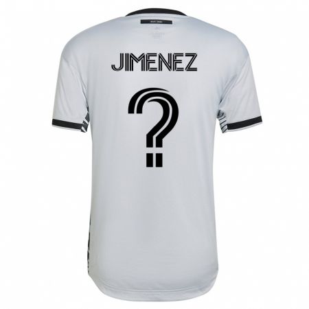 Kandiny Hombre Camiseta Kevin Jimenez #0 Blanco 2ª Equipación 2023/24 La Camisa Chile