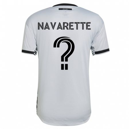 Kandiny Hombre Camiseta Samuel Navarette #0 Blanco 2ª Equipación 2023/24 La Camisa Chile