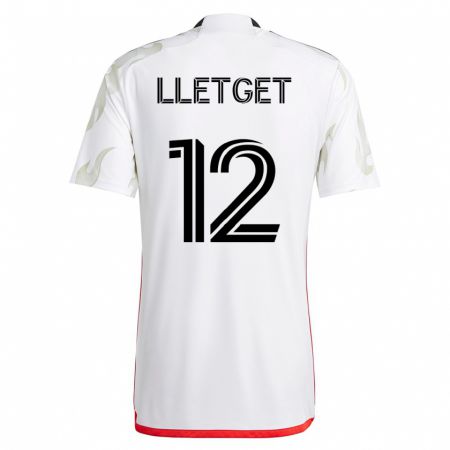 Kandiny Hombre Camiseta Sebastian Lletget #12 Blanco 2ª Equipación 2023/24 La Camisa Chile