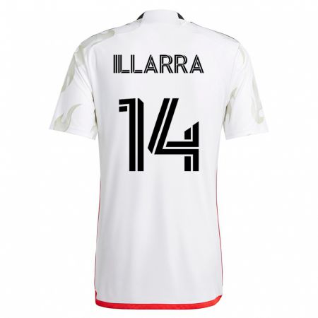 Kandiny Hombre Camiseta Asier Illarramendi #14 Blanco 2ª Equipación 2023/24 La Camisa Chile
