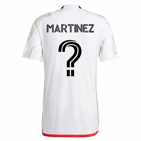 Kandiny Hombre Camiseta Jonathan Martinez #0 Blanco 2ª Equipación 2023/24 La Camisa Chile