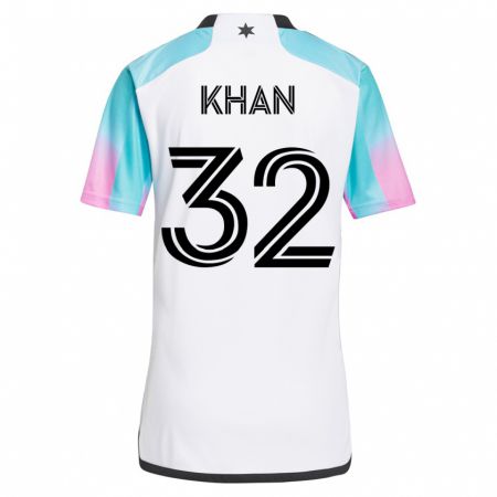 Kandiny Hombre Camiseta Molik Khan #32 Blanco 2ª Equipación 2023/24 La Camisa Chile