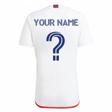 Kandiny Hombre Camiseta Su Nombre #0 Blanco Rojo 2ª Equipación 2023/24 La Camisa Chile