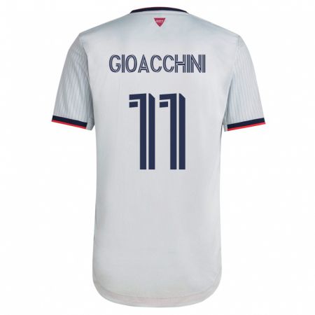 Kandiny Hombre Camiseta Nicholas Gioacchini #11 Blanco 2ª Equipación 2023/24 La Camisa Chile