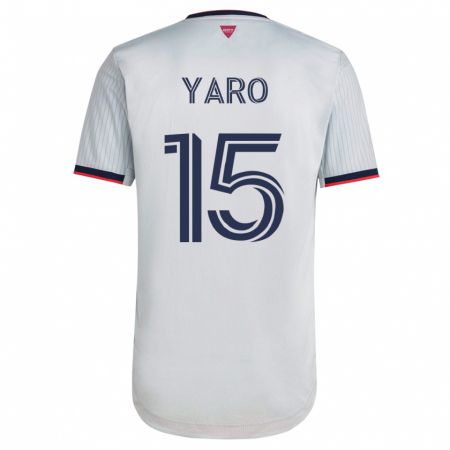 Kandiny Hombre Camiseta Joshua Yaro #15 Blanco 2ª Equipación 2023/24 La Camisa Chile