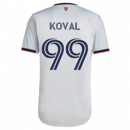 Kandiny Hombre Camiseta Stanislav Koval #99 Blanco 2ª Equipación 2023/24 La Camisa Chile