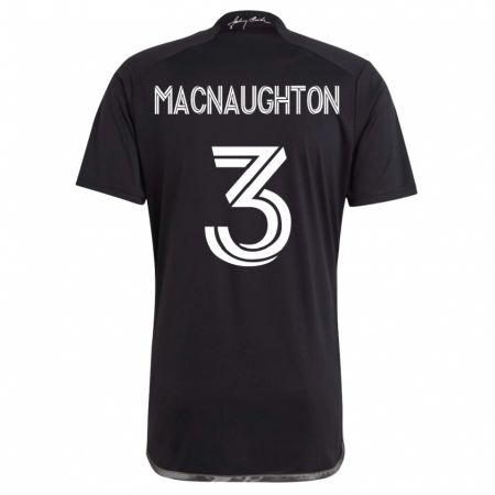 Kandiny Hombre Camiseta Lukas Macnaughton #3 Negro 2ª Equipación 2023/24 La Camisa Chile